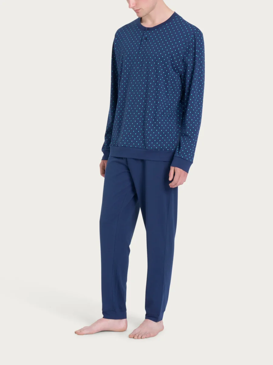 Pigiama a serafino con stile geometrico in Jersey di Cotone 58-60 - Fant. Naval Academy - immagine 2