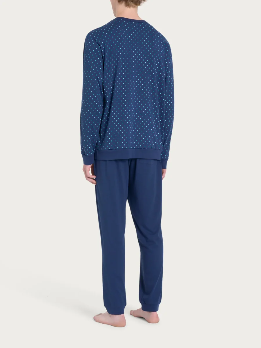 Pigiama a serafino con stile geometrico in Jersey di Cotone 58-60 - Fant. Naval Academy - immagine 3