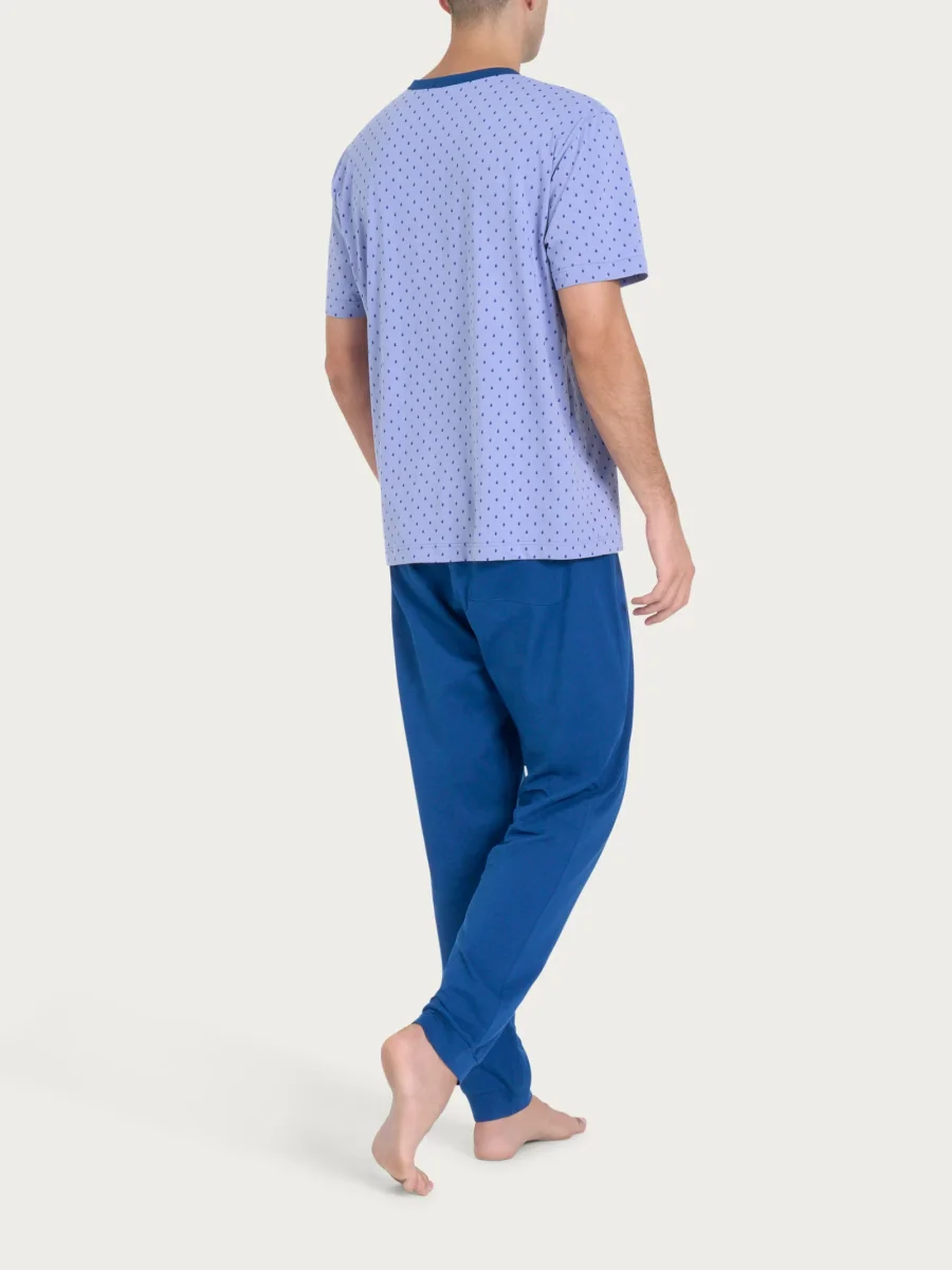 Pigiama trittico con stile geometrico in Jersey di Cotone - Fant. Purple Impression - immagine 4