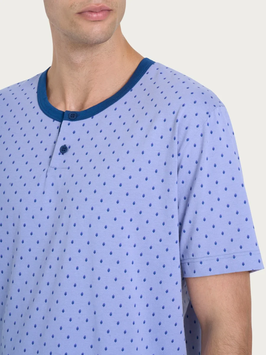 Pigiama trittico con stile geometrico in Jersey di Cotone - Fant. Purple Impression - immagine 6