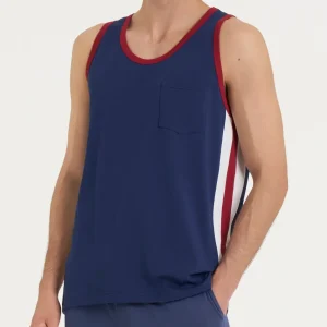 Canottiera a spalla larga con tasca in Jersey di Cotone - Fant. Naval Academy