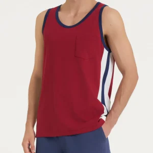 Canottiera a spalla larga con tasca in Jersey di Cotone - Fant. Biking Red