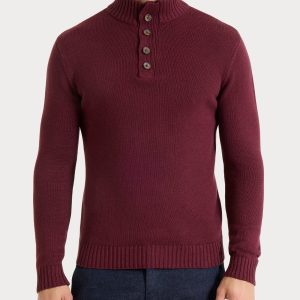 Lupetto con zip e bottoni in Winter Cotton - Fig Mel.