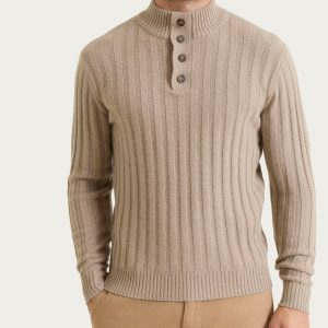 Lupetto con costa piatta in Natural Soft  - Glace' Mel.