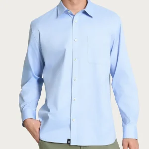 Camicia classica in Oxford Double Twisted - Brunnera Blue