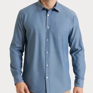 Camicia classica in Oxford Double Twisted - Flint Stone