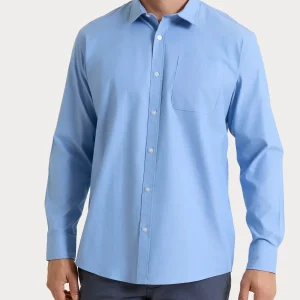 Camicia classica in Oxford Double Twisted - Ashleigh Blue