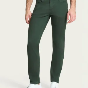 Pantaloni 5 Tasche in Twill di Eco Cotton -  Kombu Green