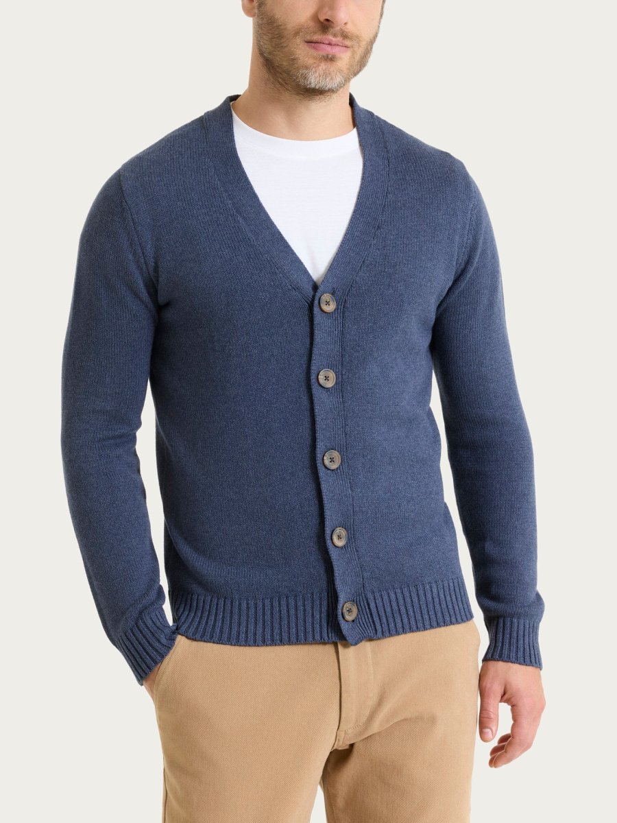 Cardigan in Winter Cotton - Avio Mel. - immagine 2