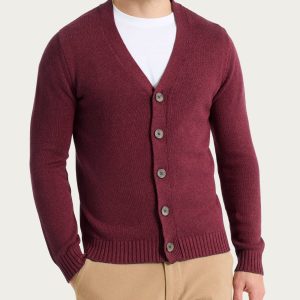 Cardigan in Winter Cotton - Fig Mel.