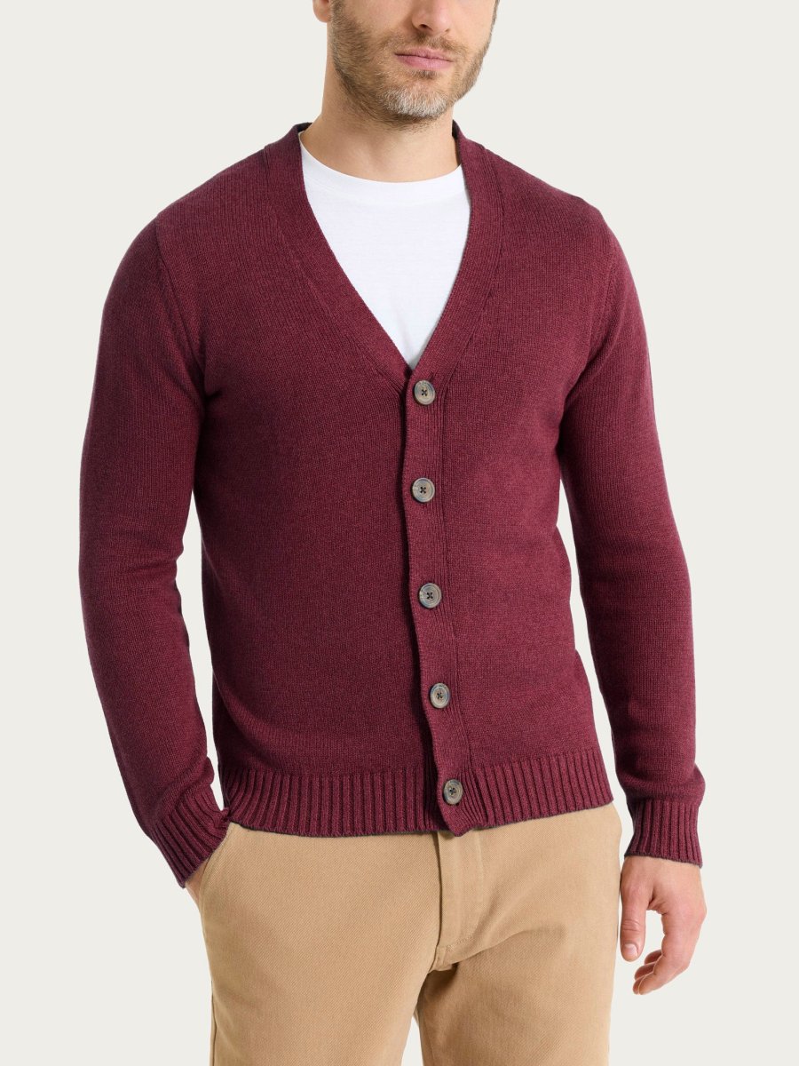 Cardigan in Winter Cotton - Fig Mel.