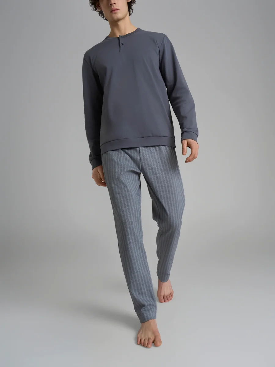 Pigiama spigato a serafino in interlock di cotone 44-56 - Fant. Turbulence Spigato