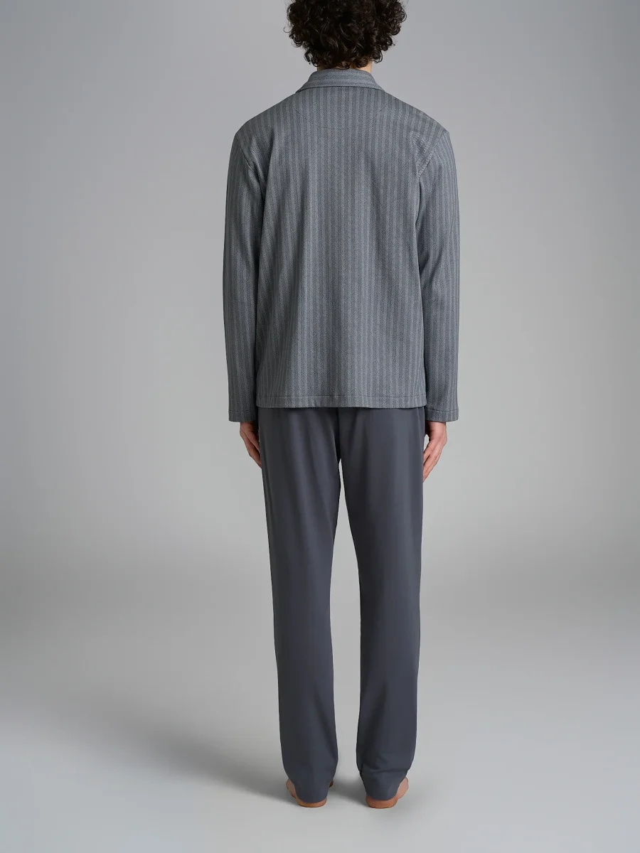 Pigiama spigato aperto in interlock di cotone 58-60 - Fant. Turbulence Spigato - immagine 3