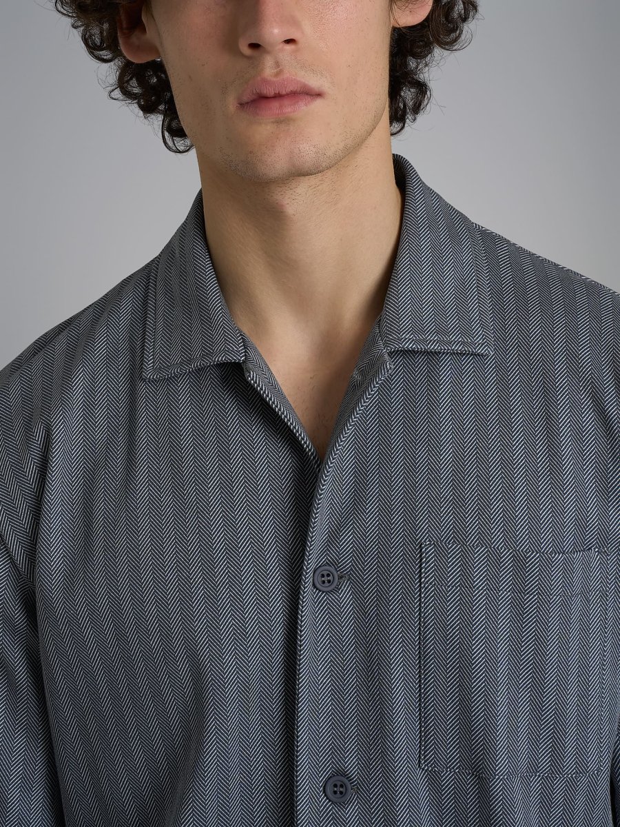 Pigiama spigato aperto in interlock di cotone 58-60 - Fant. Turbulence Spigato - immagine 4