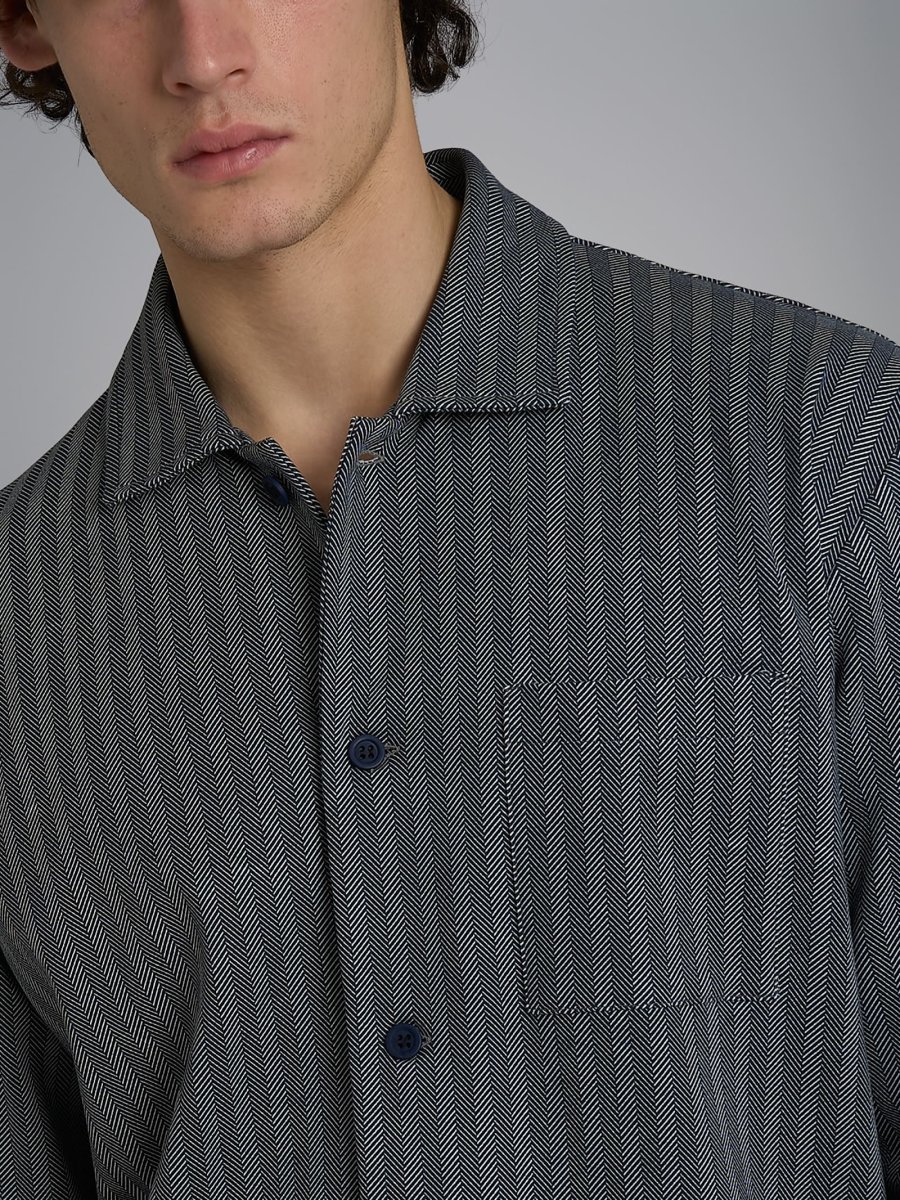 Pigiama spigato aperto in interlock di cotone 44-56 - Fant. Notte Spigato - immagine 4