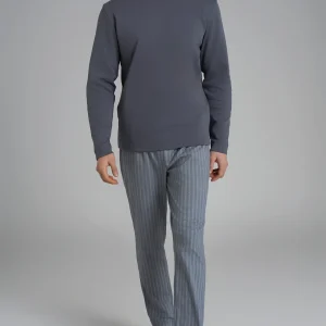 Pigiama spigato con girocollo in interlock di cotone - Fant. Turbulence Spigato