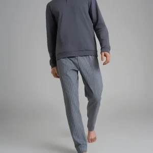 Pigiama spigato a serafino in interlock di cotone 58-60 - Fant. Turbulence Spigato