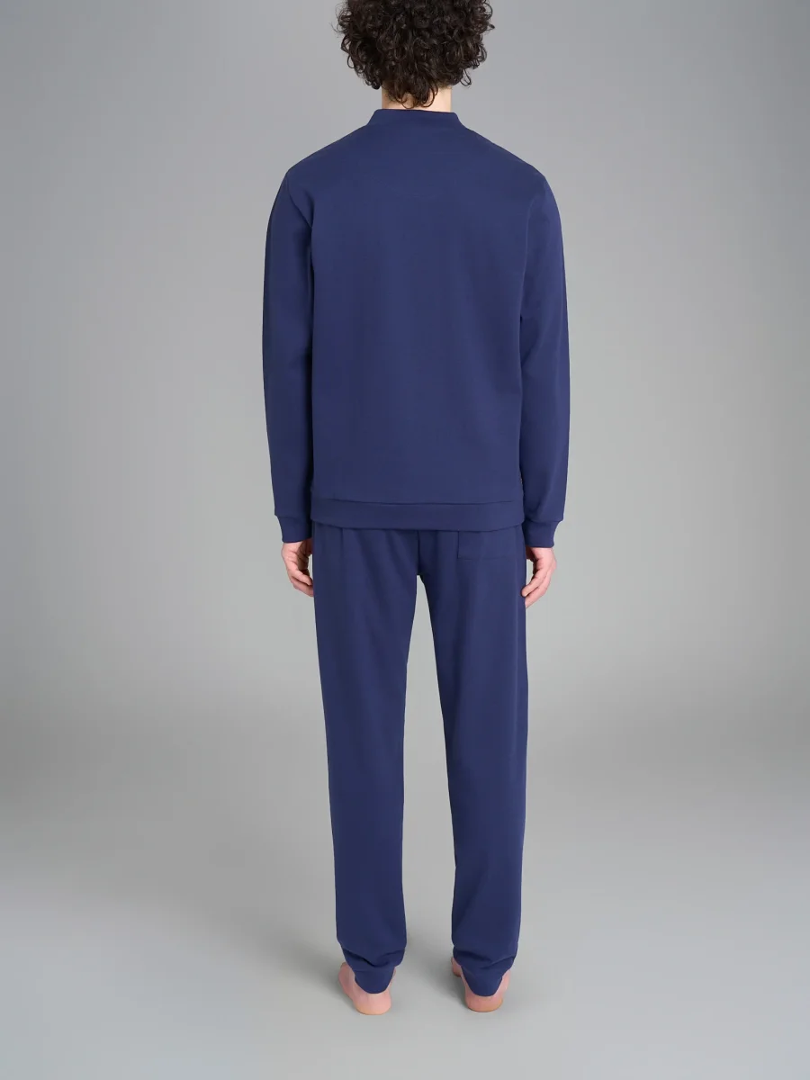 Pigiama tartan con collo lupetto in interlock di cotone - Fant. High-rise - immagine 3