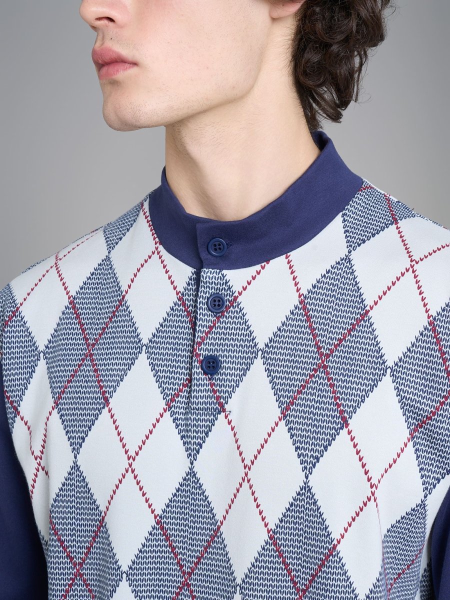 Pigiama tartan con collo lupetto in interlock di cotone - Fant. High-rise - immagine 4