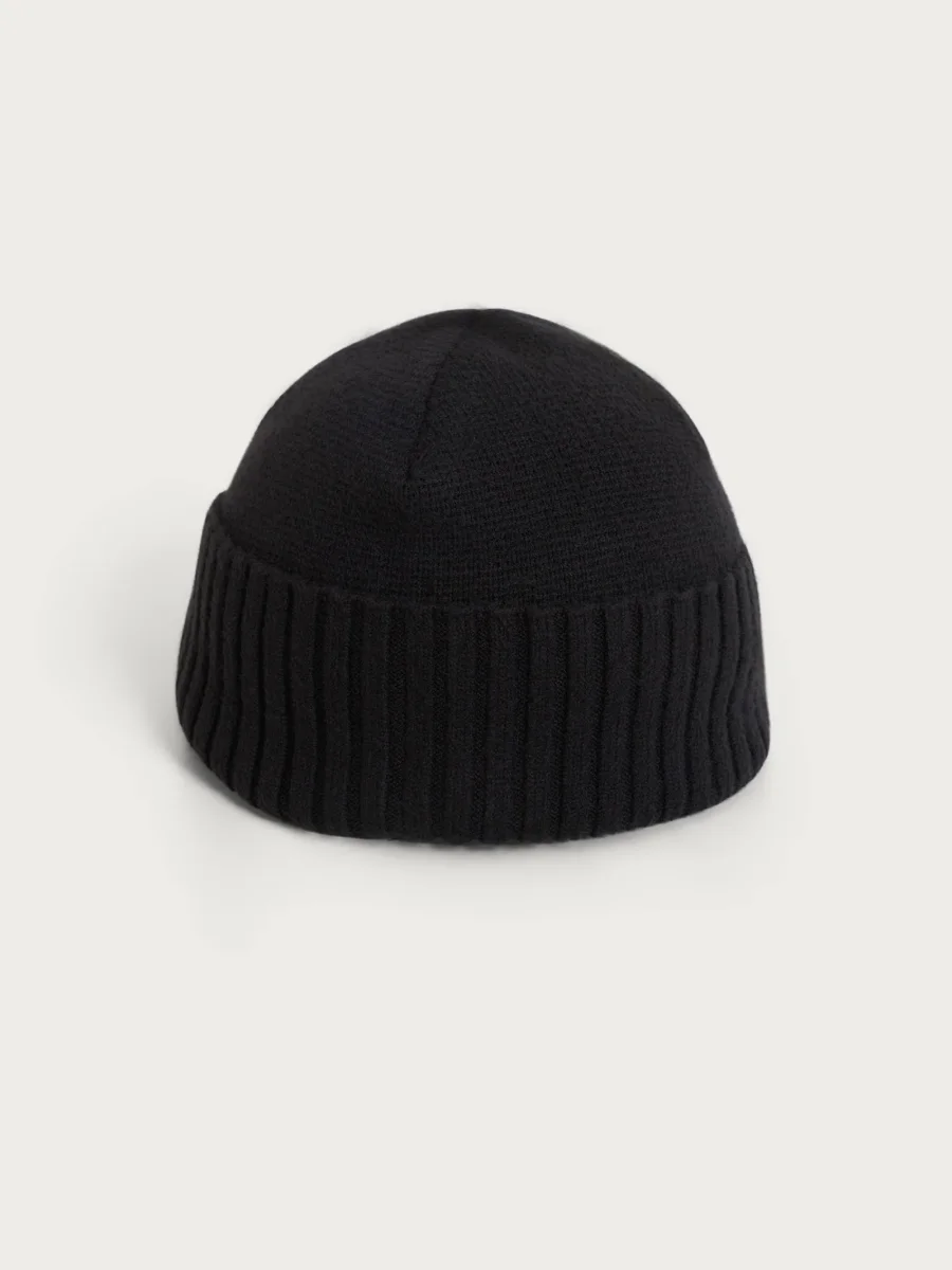 Berretto Unisex Jacquard in Super Soft - Nero