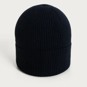 Berretto Unisex in costa inglese in Merino Soft - Nero