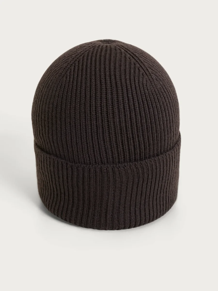 Berretto Unisex in costa inglese in Merino Soft - Chocolate Torte