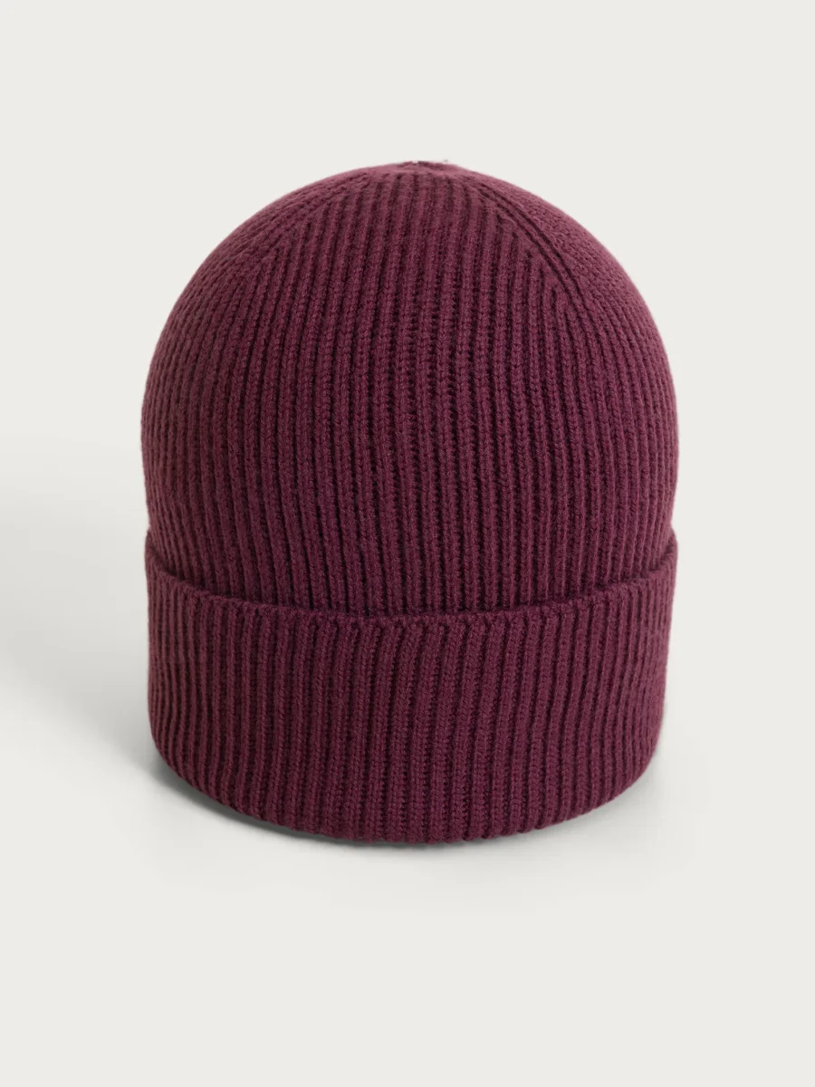Berretto Unisex in costa inglese in Merino Soft - Fig