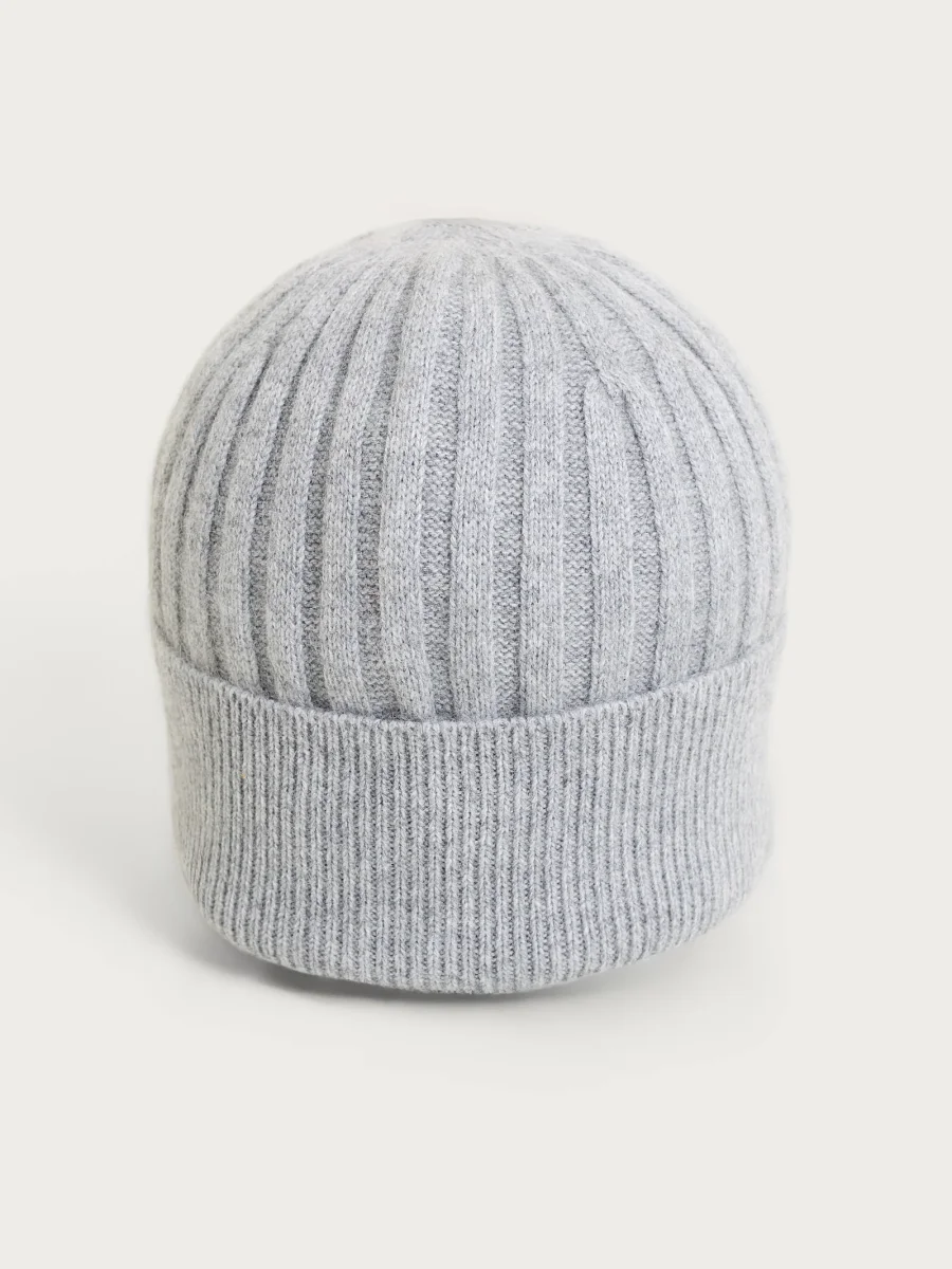 Berretto Unisex in Natural Soft - Ghiaia Mel. - immagine 2