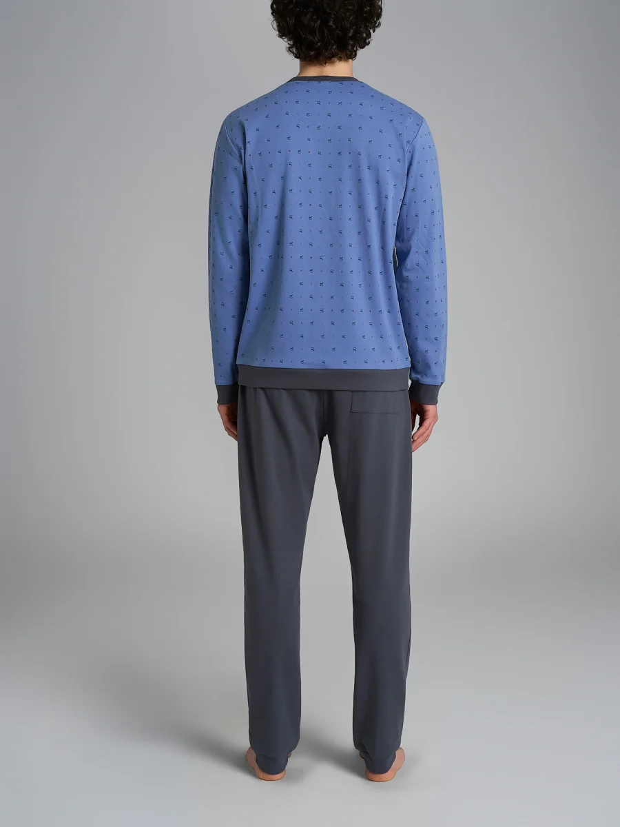 Pigiama a serafino con fantasia in interlock di cotone - Fant. Colony Blue Cavalli - immagine 3