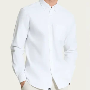 Camicia button down in Oxford Double Twisted - Bianco