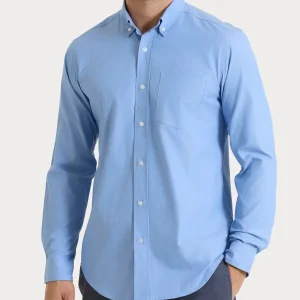 Camicia button down in Oxford Double Twisted - Ashleigh Blue