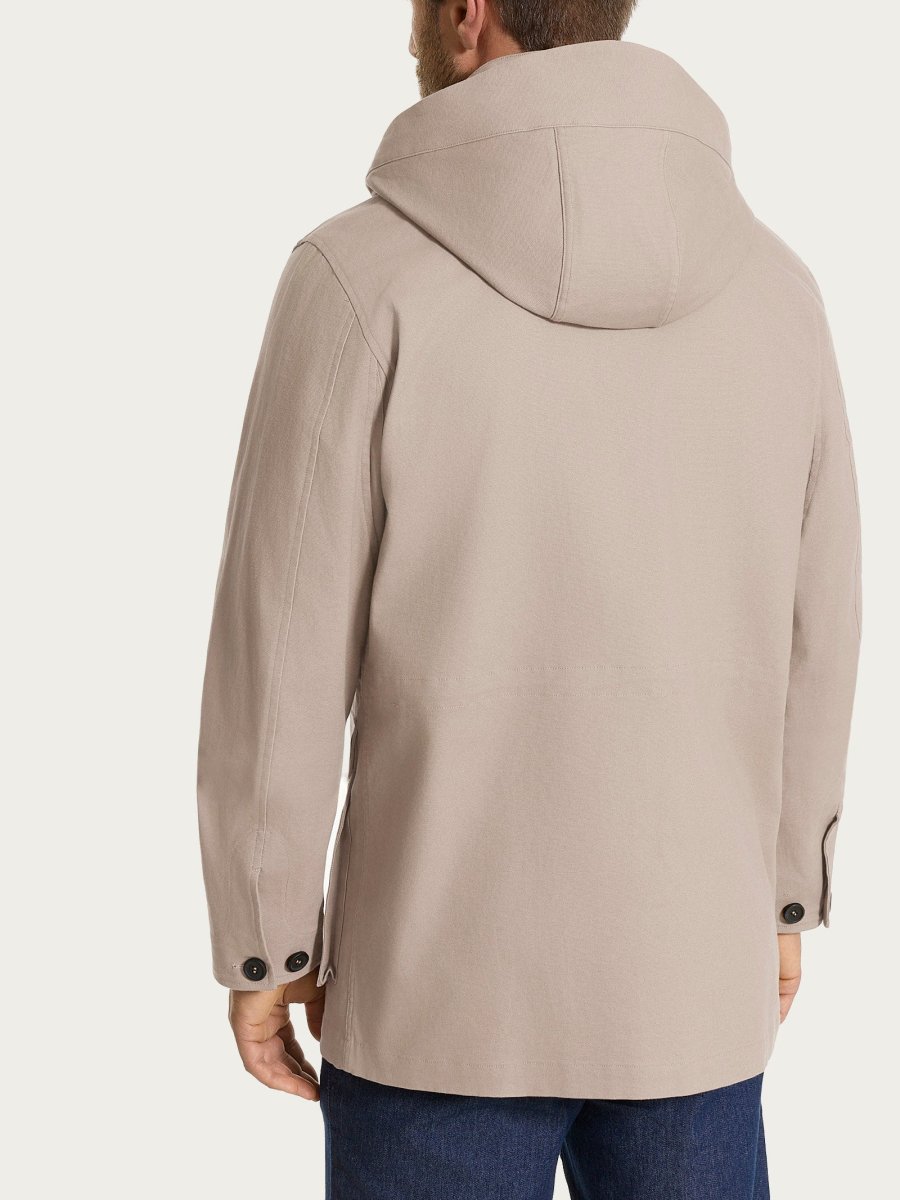 Cappotto con cappuccio In Canvas Stretch - String - immagine 3