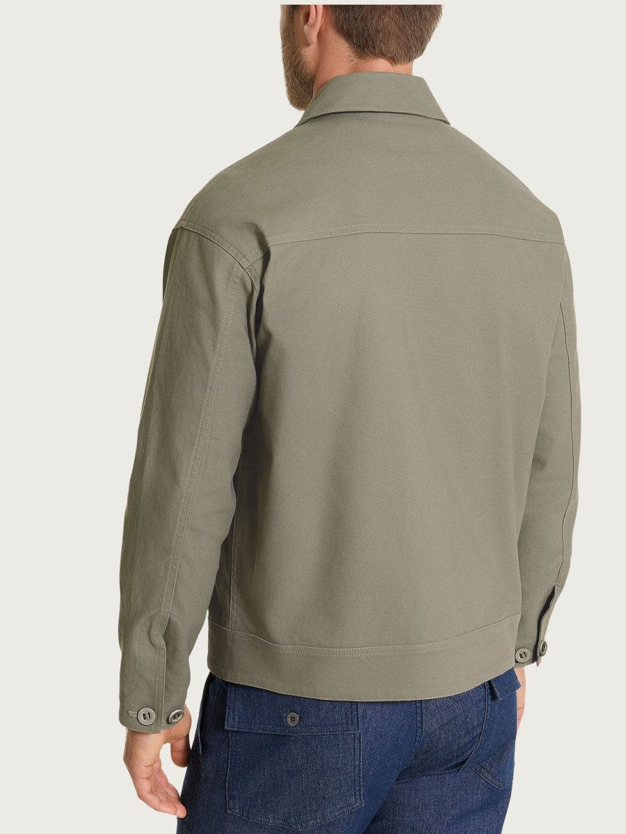 Giacca con zip in Canvas Stretch - Seagrass - immagine 3