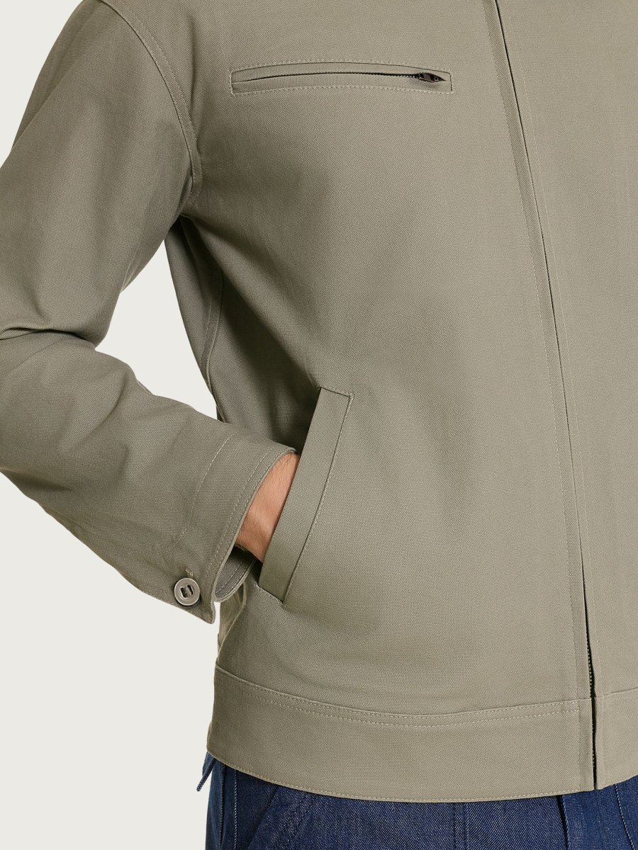 Giacca con zip in Canvas Stretch - Seagrass - immagine 5