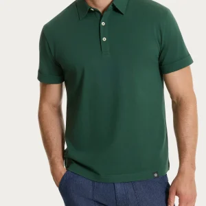 Polo in Cotone Piquet Double Mercerized - Pineneedle