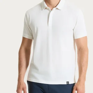 Polo a manica corta in Cotone Piquet Double Mercerized - Bianco