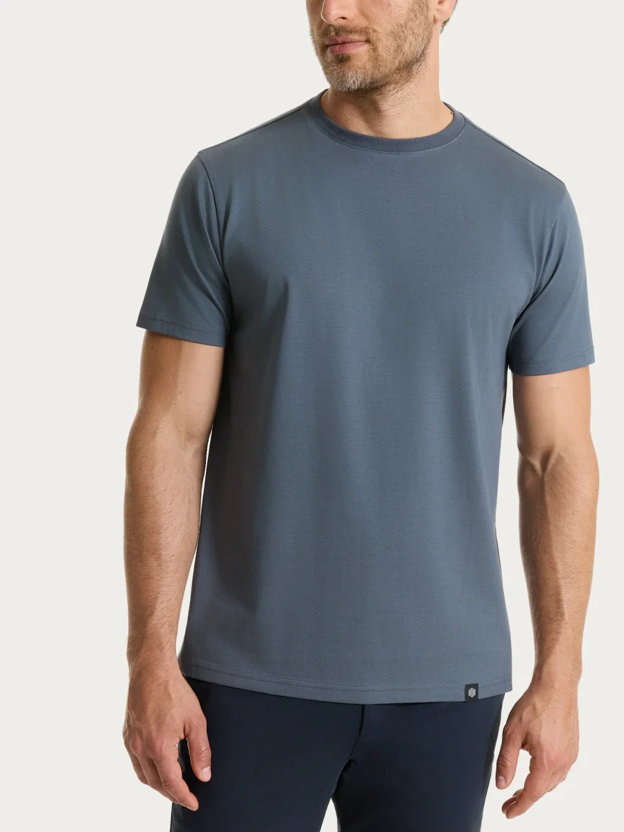 Maglietta girocollo in Jersey Double Mercerized - Turbulence