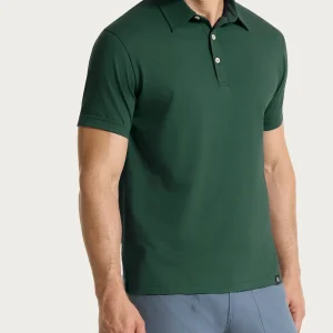 Polo a manica corta in Jersey Double Mercerized - Pineneedle