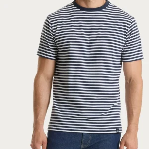 T-shirt a macro righe in Jersey di Cotone Heavy Duty - Fant.Outer Space