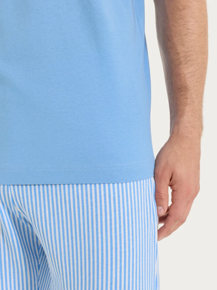 Pigiama trittico a righe con girocollo in Jersey di Cotone - Fant.Bianco - immagine 7