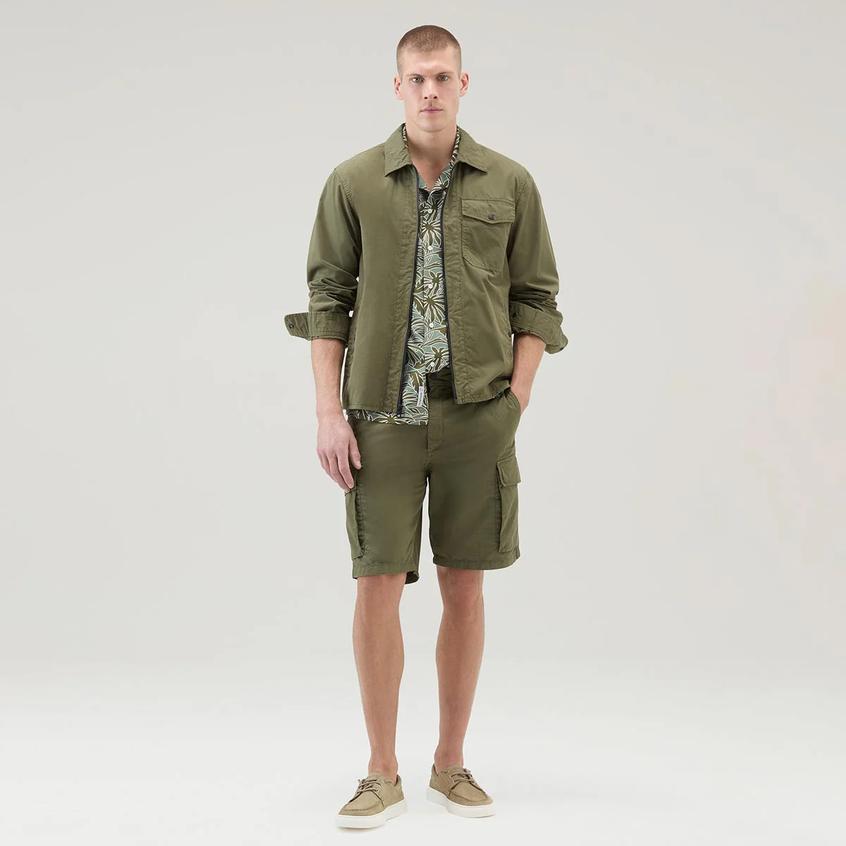 Giacca camicia in cotone - immagine 3