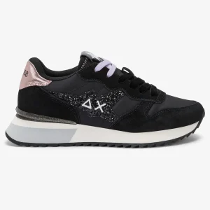 Sneakers glitter in suede