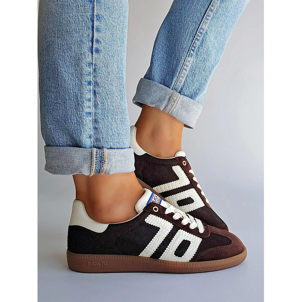 Sneaker in cavallino marrone - immagine 3