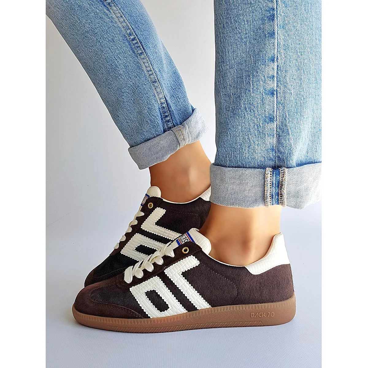 Sneaker in cavallino marrone - immagine 4