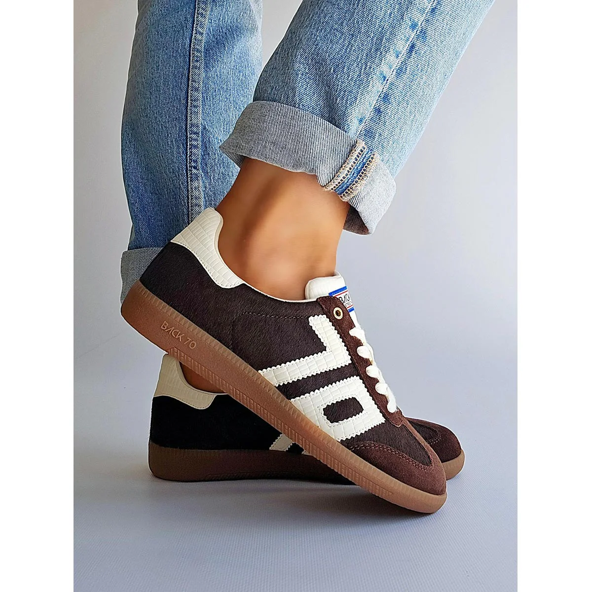 Sneaker in cavallino marrone - immagine 5