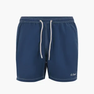 Boxer mare blu con ricamo