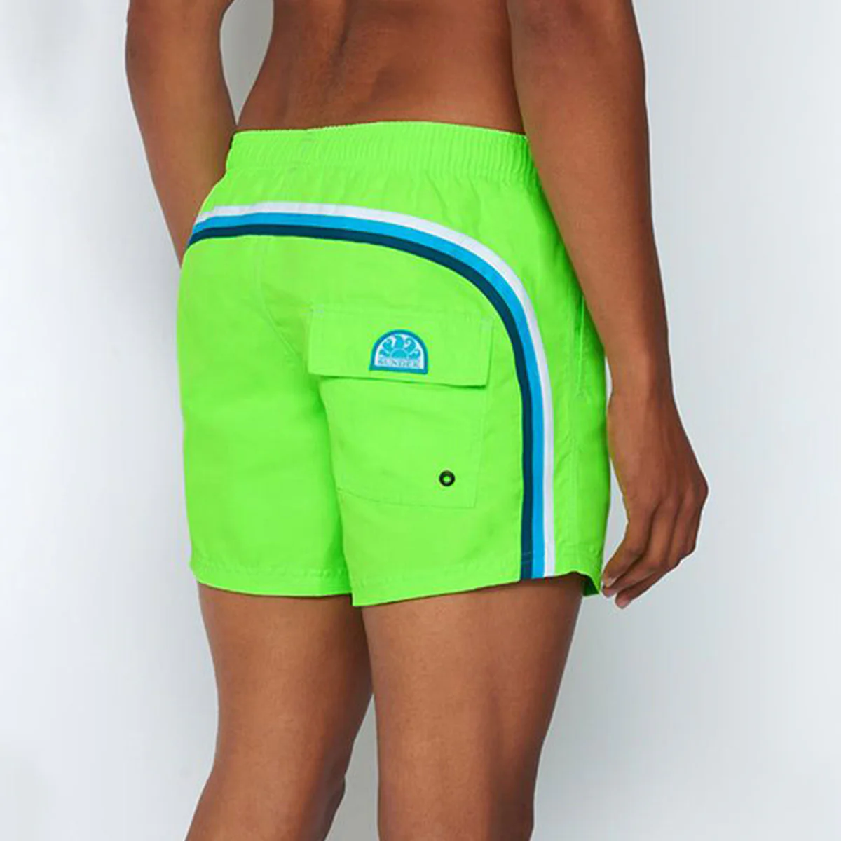 Boxer mare verde fluo con banda