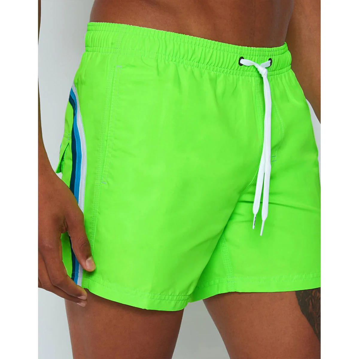 Boxer mare verde fluo con banda - immagine 4