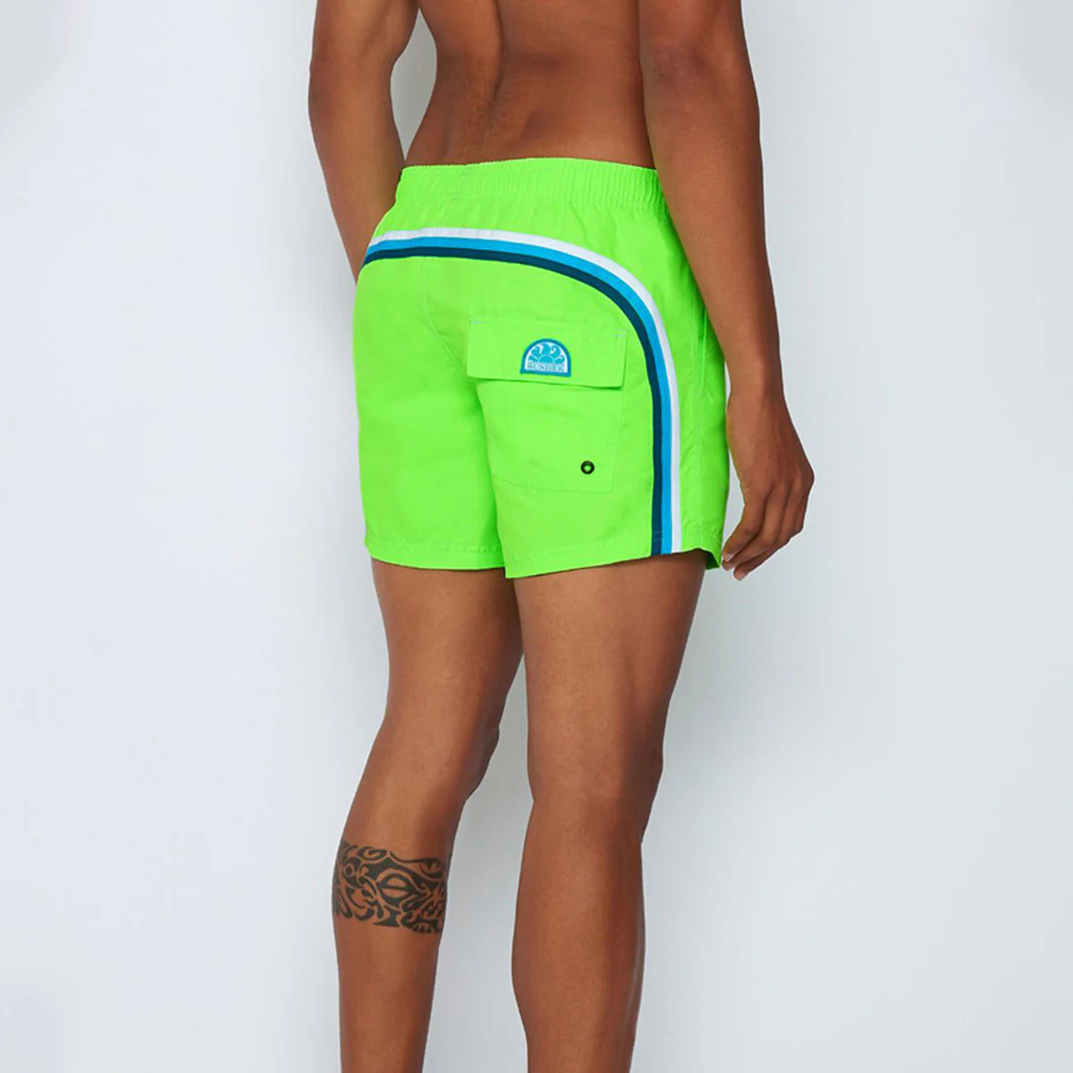 Boxer mare verde fluo con banda - immagine 5