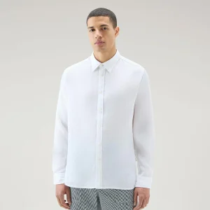 Camicia in lino bianca